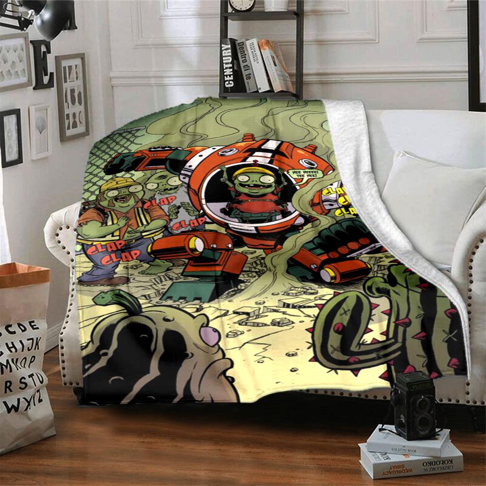 Plants Vs. Zombies Blanket Comfortable Great for Livingroom Picnics Bed Four Seasons Universal Modern Unique Gift for Family and Friends Camping