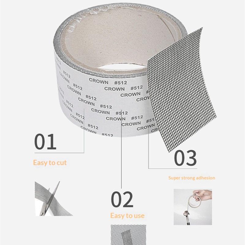 2 Meter Window Screen Repair Patch Window Net Anti-Mosquito Mesh Door Mosquito Netting Patch Repair Broken Hole Screen Net