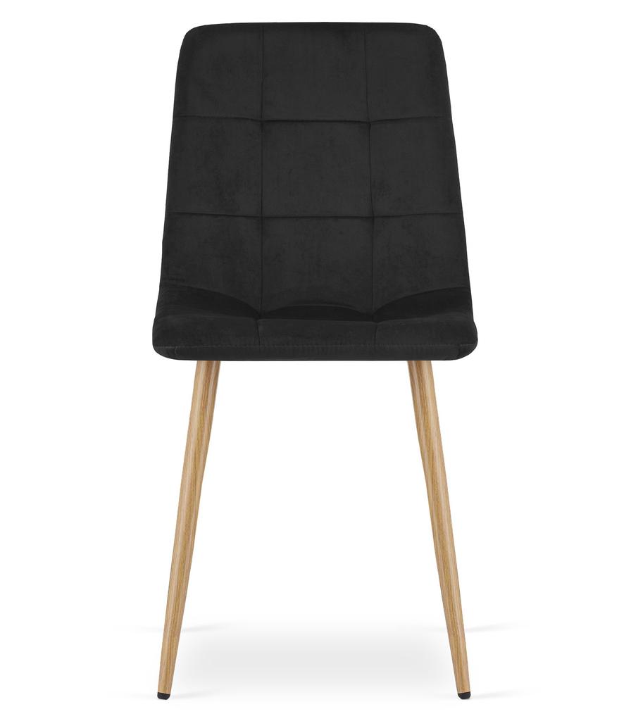 KARA Chair - Black Velvet / Wood Color Legs X 1