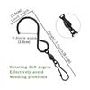 20/1Pcs Swivel Hooks Clips for Hanging Wind Spinners Wind Chimes Crystal Twisters Party Tools Kitchen Bedroom Rotating S Hooks