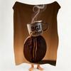 Poster C Creative C Coffee P Poster Throw Flannel Throw Blanket Suitable for Sofa Living Room Bedroom