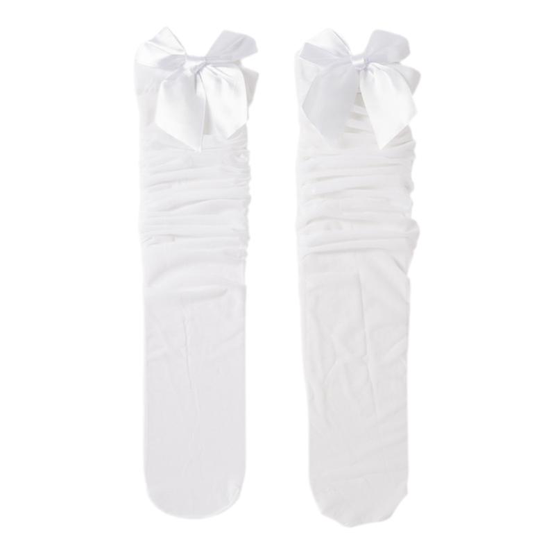 Lace Lolita Mesh Thigh High Stockings Over-The-Knee Bowknot Stockings Ultra-Thin Long Black And White Classic Color Stockings