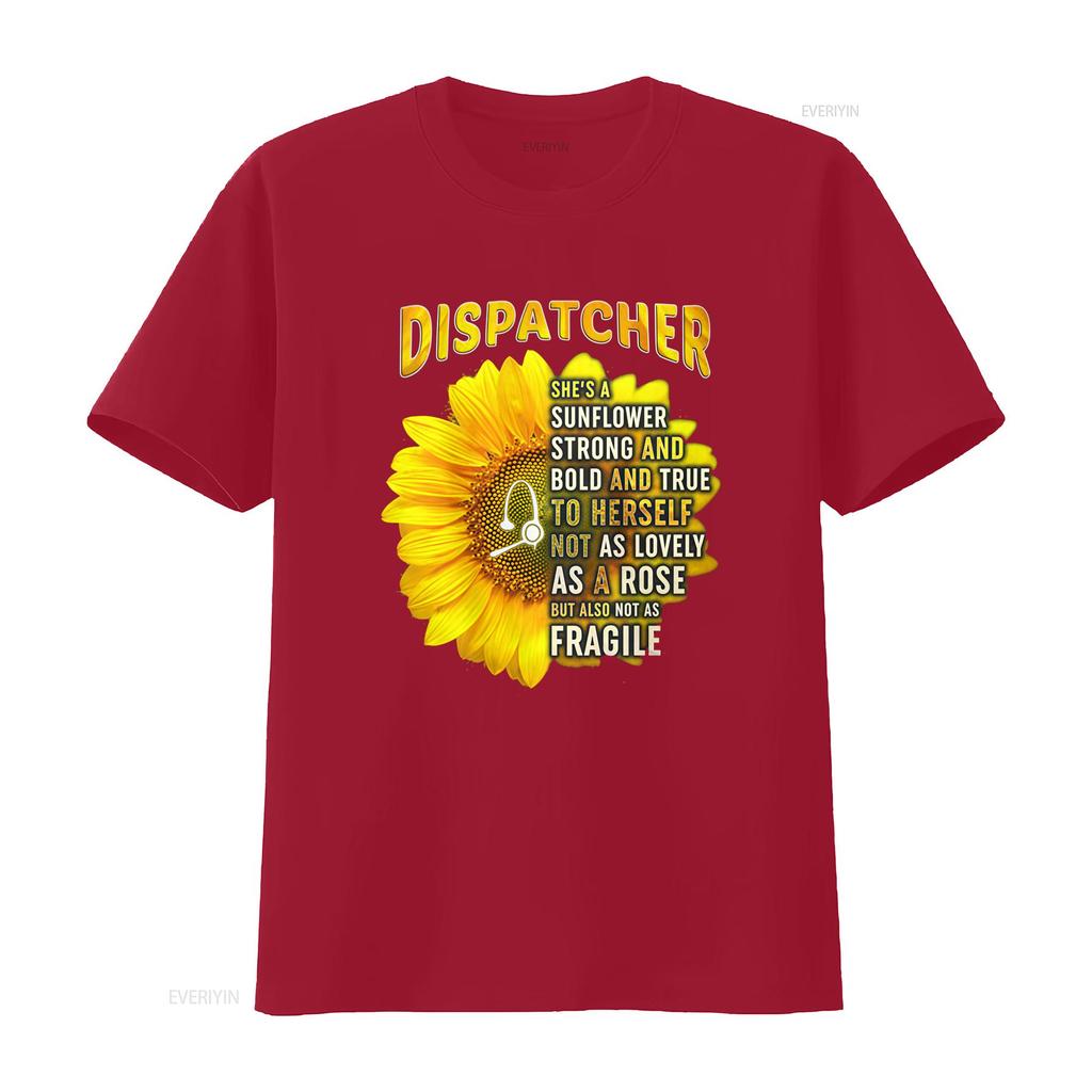 Dispatchers Are Strong And Bold T Shirt Vintage Washed Top For Everyday Wear Breathable Slightly Designer Clothes Stylish