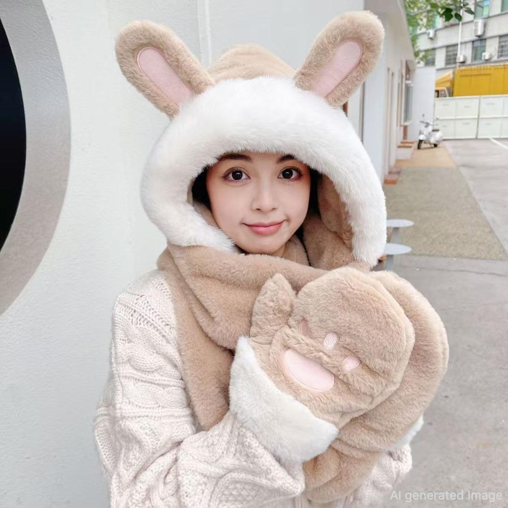 Winter Knit Trapper Hat Fleece Lined Thickened Earflap Beanie Windproof Warm Cold Weather Cap
