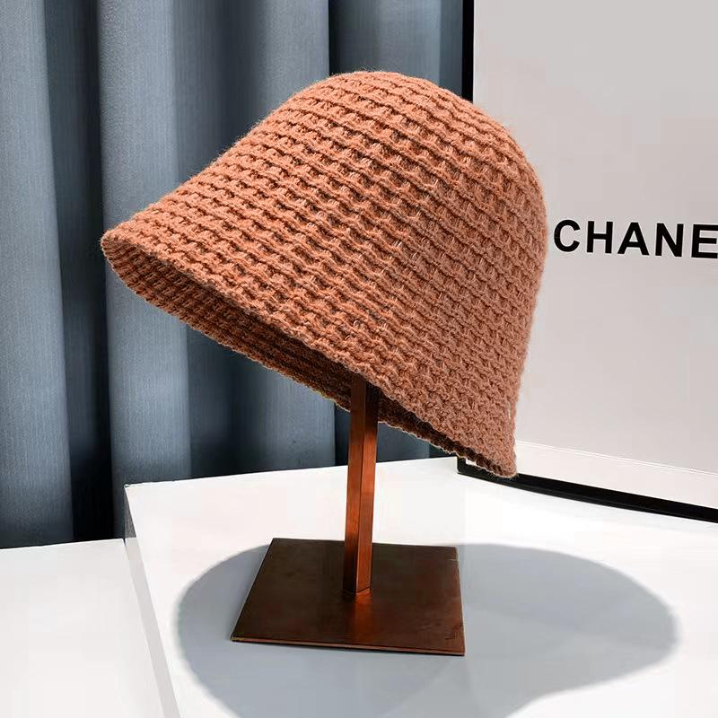 Cappello da Pescatore a Maglia Giapponese Cappello Autunno/Inverno da Donna Edizione Coreana Cappello Caldo