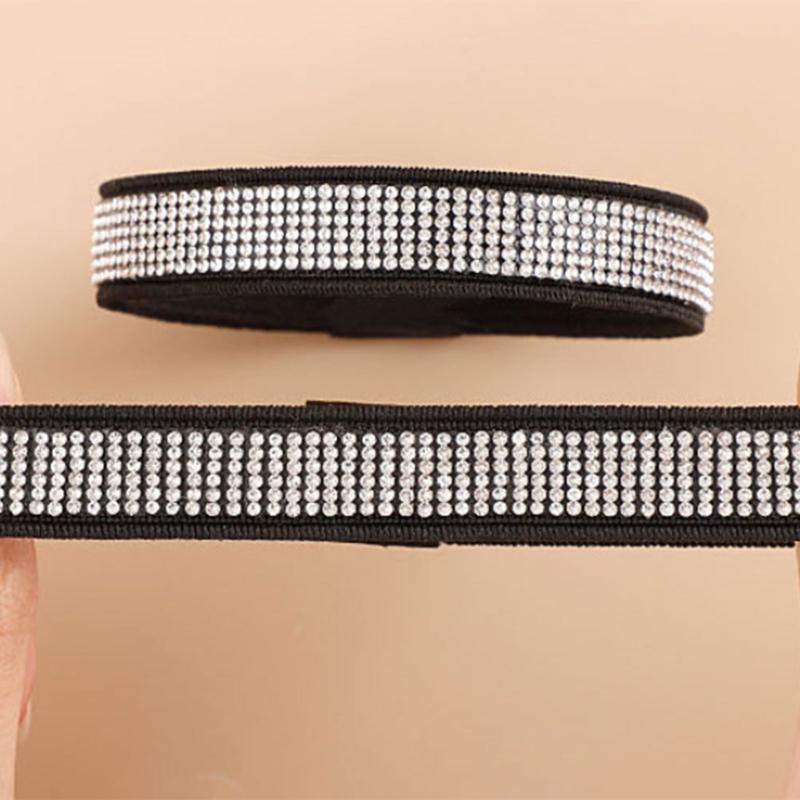 Funkelnde Strasssteine Elastisches Band Anti-Rutsch High Heel Schuh Haltebänder für Tägliches Tragen Damen Schuhzubehör