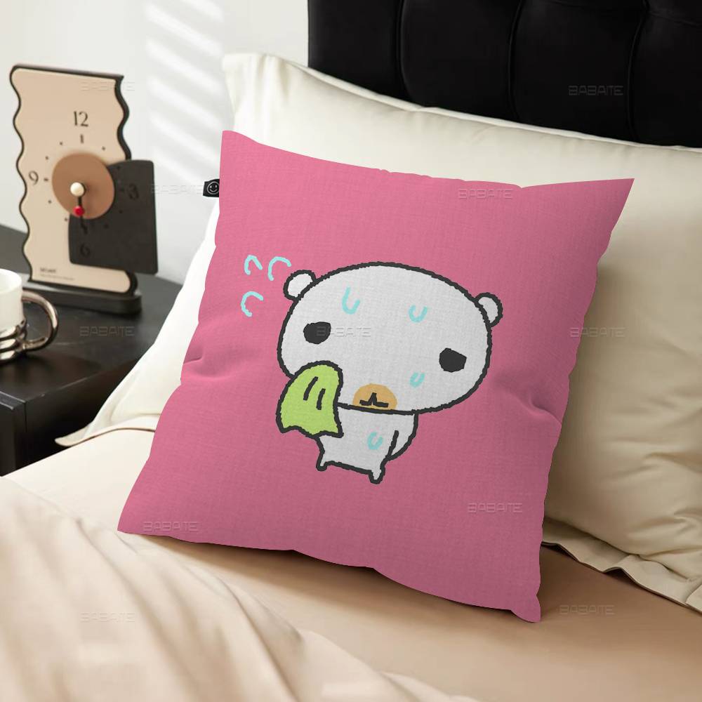 INS Puppy Seal Cartoon Decorative Room Aesthetics Pillow Case Home Decor Bedroom Sofa Bed Couch Pillow Cover 45x45