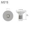 10PCS M2 M3 M4 M5 Silver 304 Stainless Steel Flat Head Hex Hexagon Socket Cap Bolt Countersunk Screw for Parts Replacement / DIY