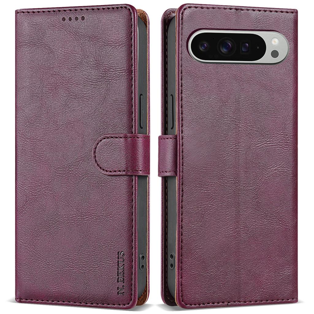 N.BEKUS CSJ-001 For Google Pixel 9 Pro XL Stand Case PU Leather Wallet Phone Cover