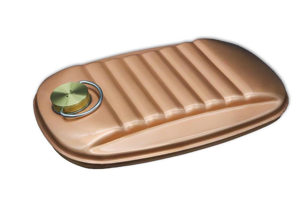 Shinkodo Hot Water Bottle (Capacity: 1,200ml) (Comes with 100% Cotton Bag) Made in Japan, Pure Copper, Gift Wrapping Included