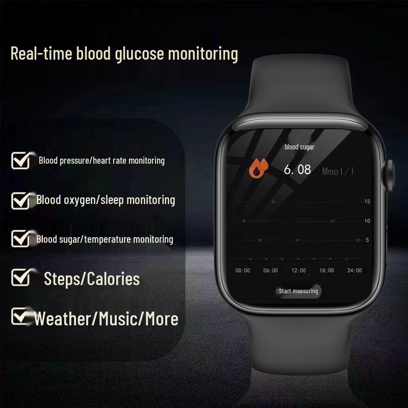 2025 M9 Non-Invasive Health Bracelet: Tracks Blood Glucose, Blood Pressure, Uric Acid, Heart Rate, Blood Oxygen, and Sleep for Seniors