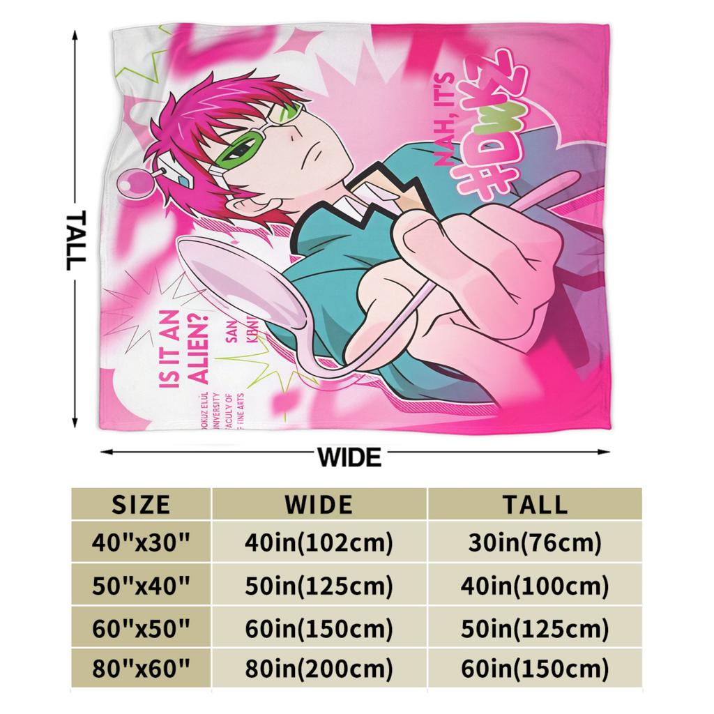 The Disastrous Life of Saiki K Super Soft Blanket Travel Plush Throw Blanket Fashion Home Decor Flannel Bedspread Sofa Bed Cover