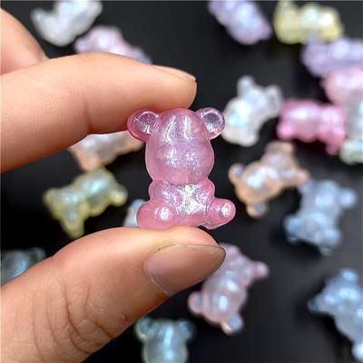 Necklace Making Luminous Handmade Bear Bracelet Shimmer 10pcs Creative DIY Jewelry Accessories Acrylic Beads Materials