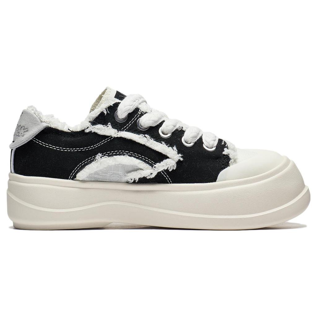 New Disney X LiNing Honey Platform Anti Slip Wear Resistant Low Top Sports Casual Shoes Women's Black White AGCT042-1