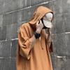 Dark Trendy Oversized Men's Hip-Hop Hooded Short-Sleeve Korean Style T-Shirt
