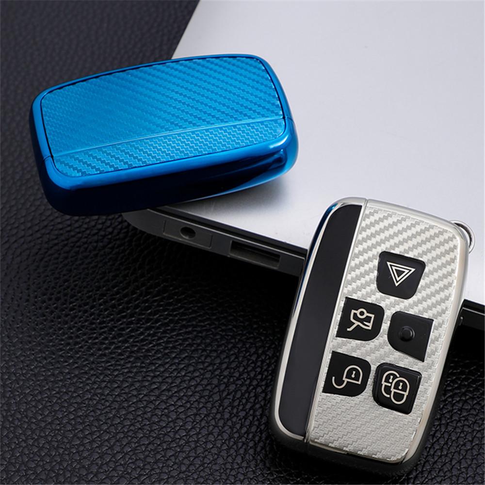 Fashion TPU Car Key Case Cover for Land Rover Range Rover Sport Discovery 3 4 Elander 2 Evoque Accessories Holder Shell Keychain