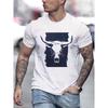 Wild West Mens Skull Graphic Tee Casual Crew Neck Short Sleeve Breathable Polyester Summer