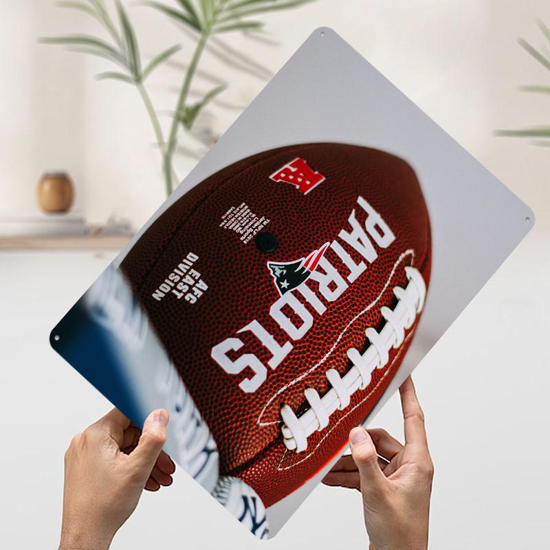 Rugbyball Minimal Foto Metallposter Benutzerdefinierte Wandkunst Retro Vintage Blechschilder für Man Cave Dekoration Wohnkultur Artikel
