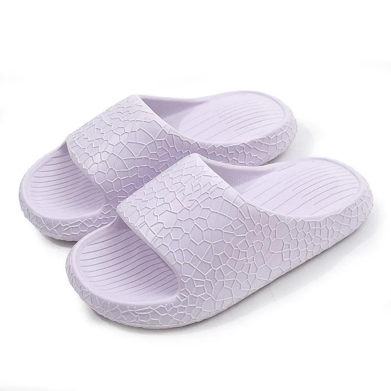 

Fashion Women s Eva Soft Sole Home Slippers Non-Slip Bathroom Indoor Slides Woman 2025 Summer Comfort Light Cloud Sandals Flip-Flops 44-45 фиолетовый