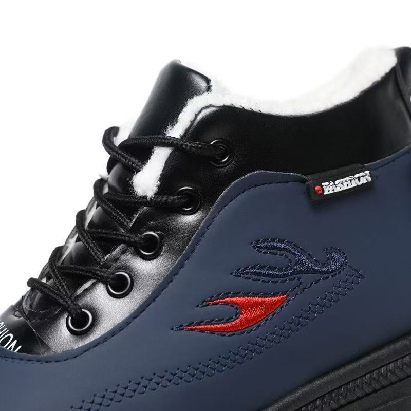 Herren Dick Gefütterte Fleece Winter Schneestiefel Kälteresistent Weiche Sohle Einfache Komfortschuhe für Ältere Lokales Lager