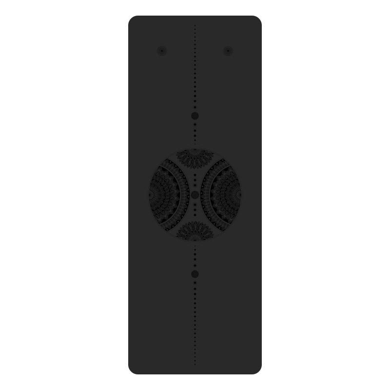 Exquisitely Carved Non-Slip Dual-Sided Yoga Mat - Sweat-Absorbing Natural Rubber for Home & Studio Use