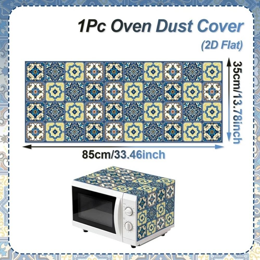 Printed Microwave Oven Dust Cover Universal Dust Protector Mat Microwave Cover Household Cover