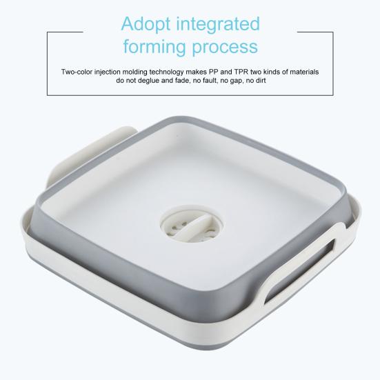 Skládací umyvadlo na nádobí se zátkou na odtok, přenosné umyvadlo, vana na nádobí, skládací dřezová vana, kuchyňský úložný tác, venkovní úložný kbelík