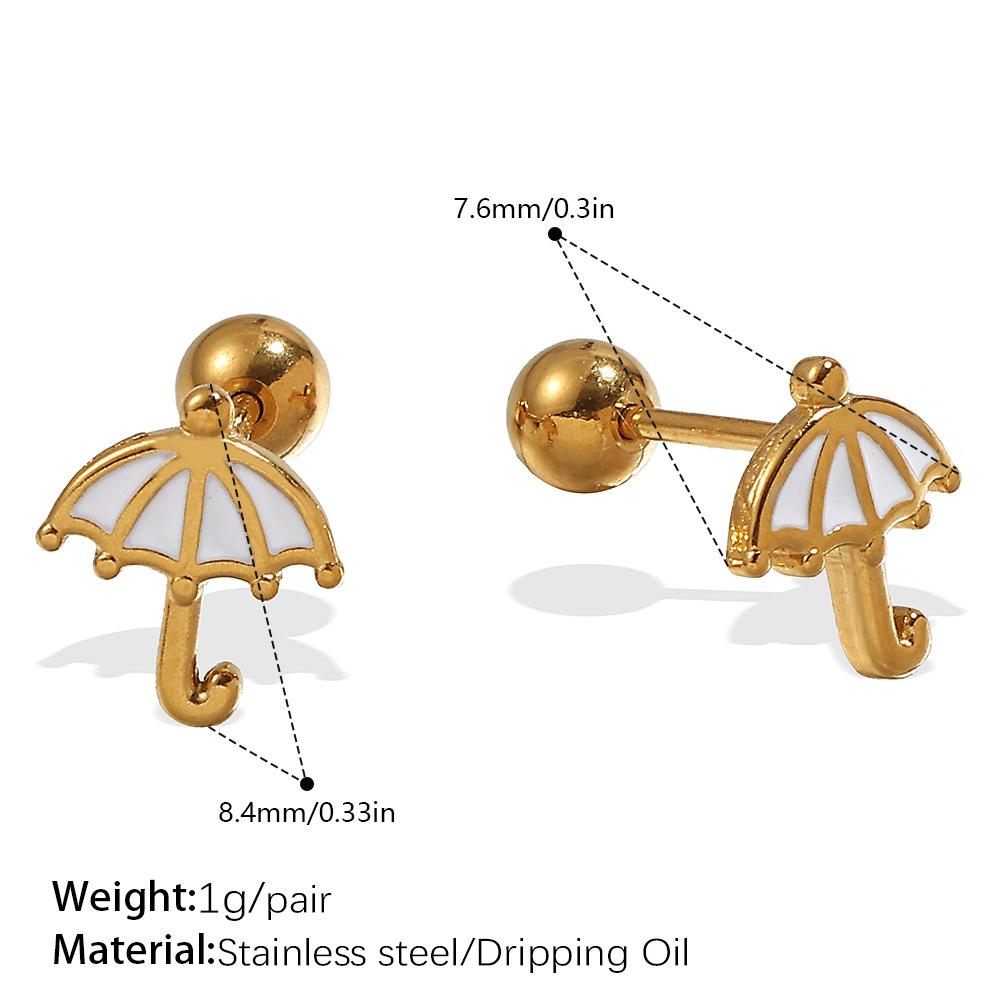European and American diamond earrings, studs, exquisite butterfly earrings, 18K gold-plated stainless steel earrings jewelry.