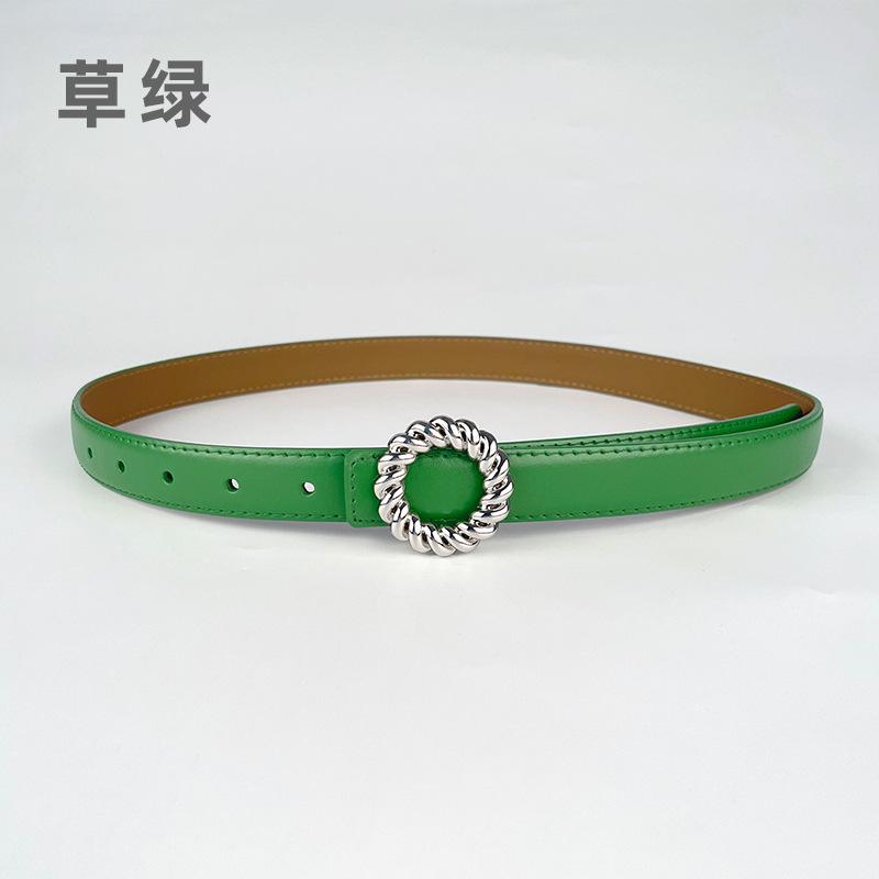 Leather Women'S Belt Cowhide Simple Match Casual Pants Jeans Decorative Women'S Belt