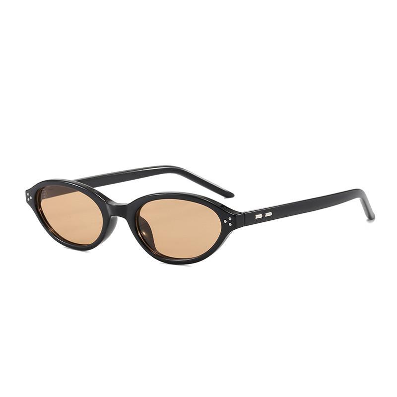 Elliptical Cat Eye Sunglasses With Uv400 Protection For Fashion Girls