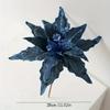 2025 Christmas High-end Flannelette Simulation Flower 28cm Golden Champagne Christmas Tree Decoration Flower Arrangement