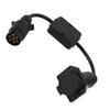 7-Pin Circular Connector, Trailer Adapter Connector, Light Cable Converter, Conversion Adapter, European 7-Pin to American 7-Way Plug