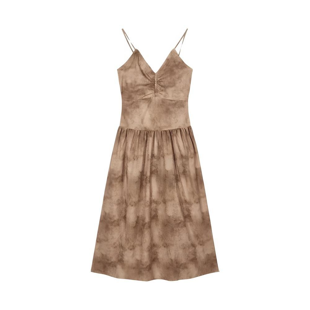 145 Slip Dress Women's Summer 150 High Wear with Waist Cinched Casual Vacation Dress