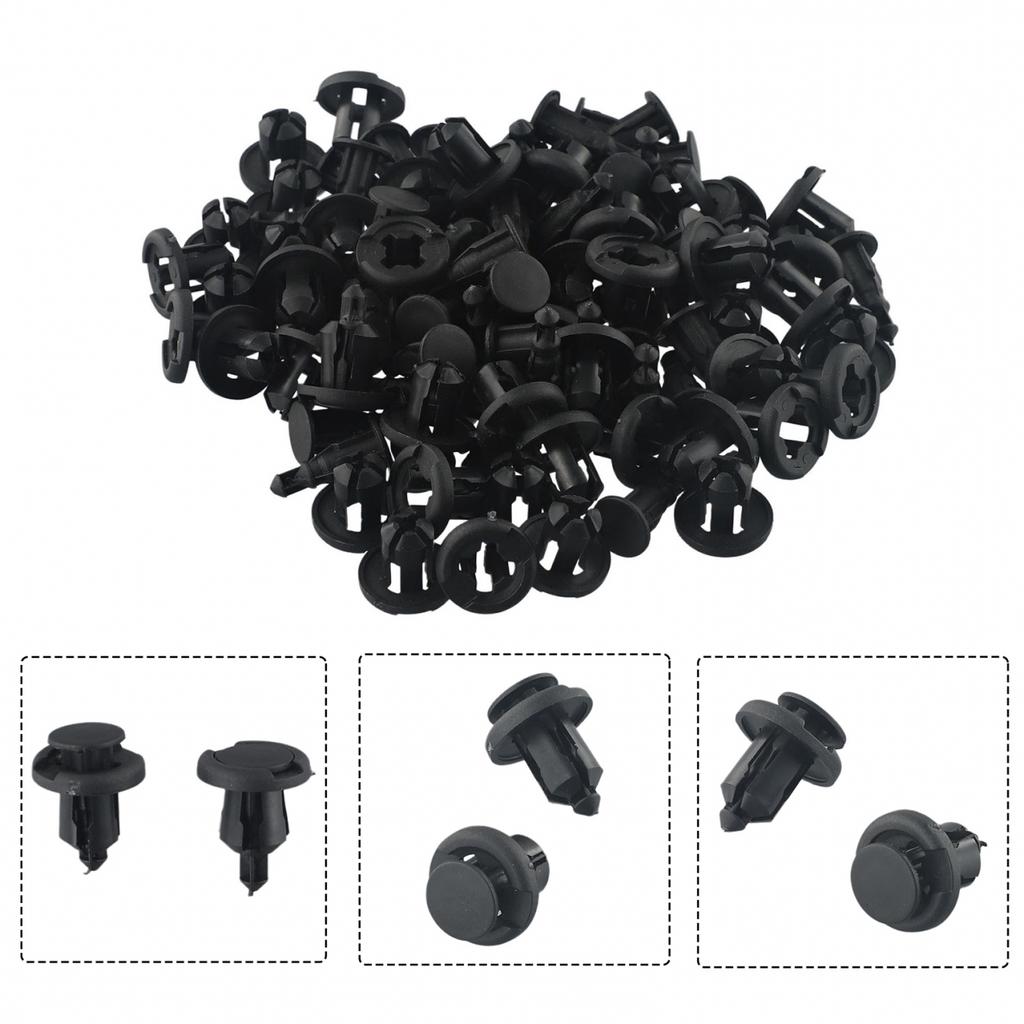 Bumper Retainer Clips Rivets Set Black Replacement Fastener Accessories