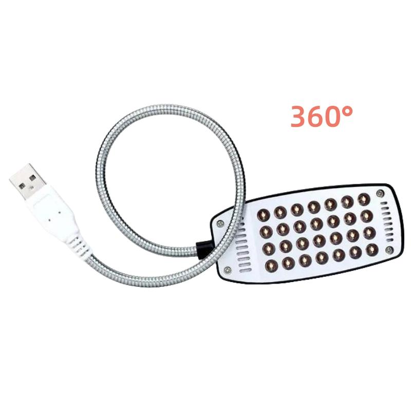 USB LED Book Light 28 LEDs Flexible Eye Protection Reading Lamp AdjustableTable Lights 4 Colors For Bedroom Study Lighting