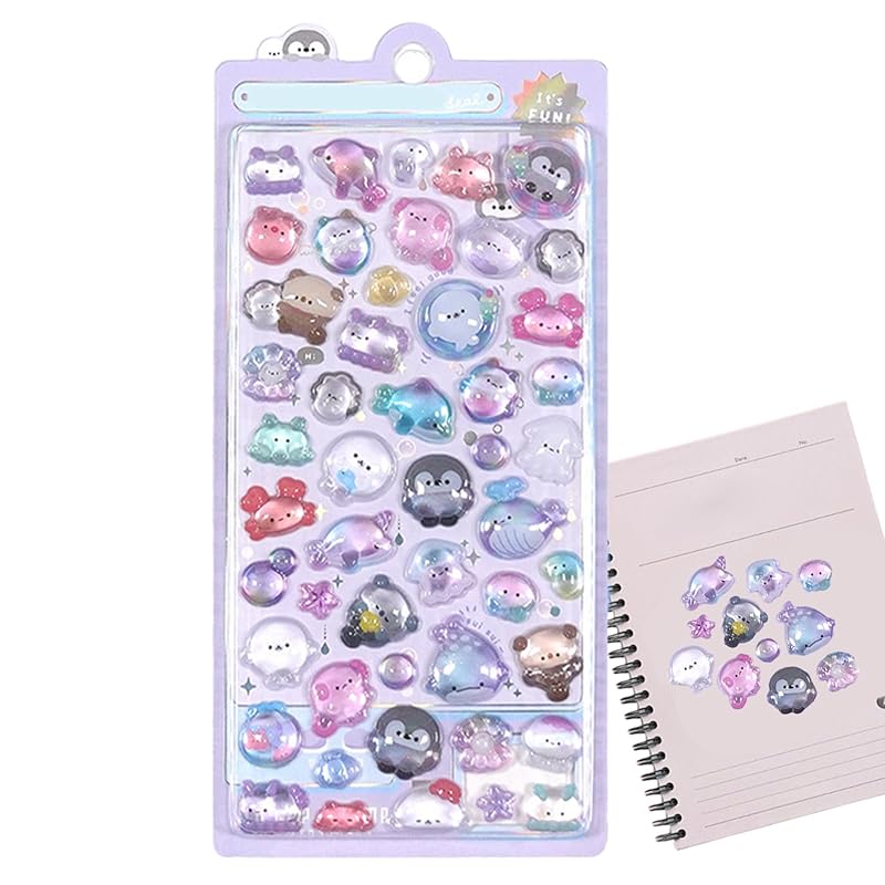 Bon Bon Drop Stickers, Puffy Stickers, Bon Bon Drop Embossed Decals, Adhesive Decorations, Cute Small Stickers - Perfect for Kids, Girls, Toddlers,