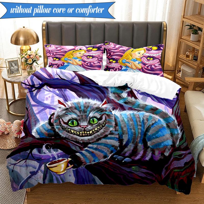 Alice and the Cat 3pcs K-pop Music Group Bedding set,Ideal for Bedroom, Dormitory,Including Duvet Cover And 2pcs Pillowcases,Fan Gifts