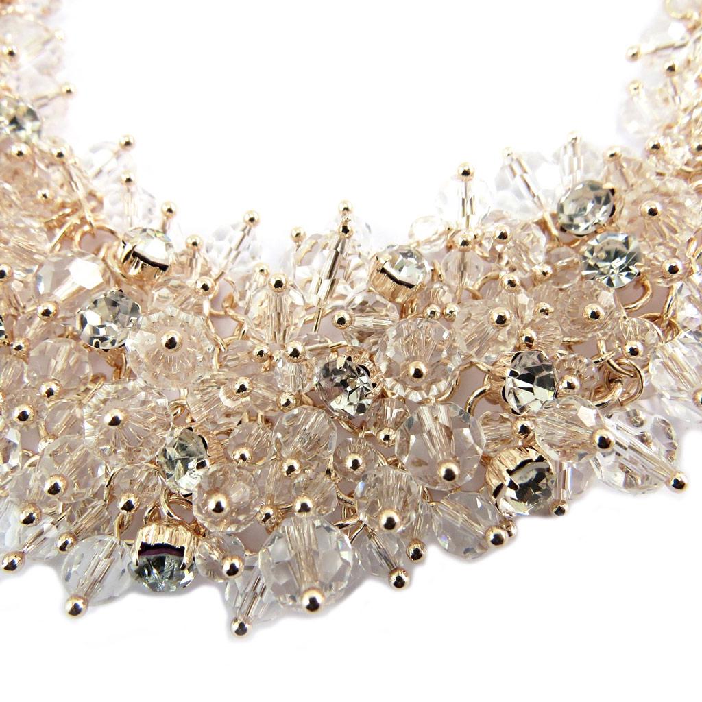 Les Trésors De Lily [P8484] - Designer Necklace 'Sissi' Rose Gold - Width 4 Cm