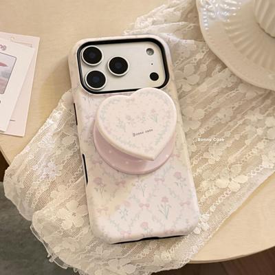 Premium Apple iPhone 17 Case for 16 Pro, 15, 14, 13 - French Pink Floral Design, Frosted Hard Shell