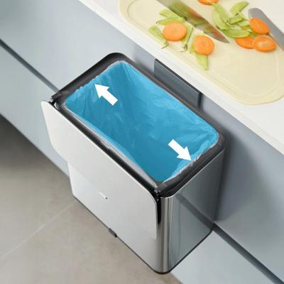 Küchenmülleimer 0,8 Gallonen Edelstahl Küchen-Komposteimer mit Deckel Hängender Mülleimer für Schranktür Wandmontage für Badezimmer