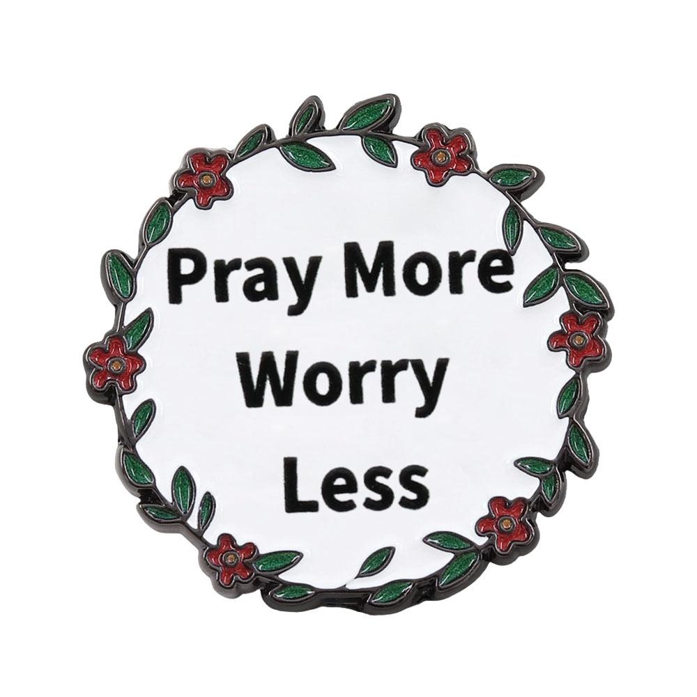 Beautiful Reasons Wreath Brooch: Inspirational Quotes Badge for Positivity