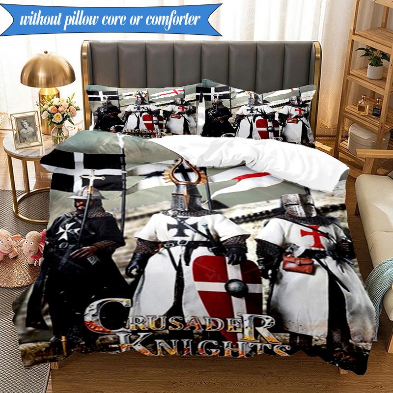 Knightly Crusader Armor 3pcs K-pop Music Group Bedding set,Ideal for Bedroom, Dormitory,Including Duvet Cover And 2pcs Pillowcases,Fan Gifts