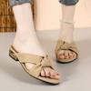 Fashion Fashion High-Heeled Sandals Womens 2025 Summer New Open-Toed Low-Heeled Casual Sandals Bow Fairy Wedge-Heeled Sandals Female