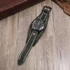 Punk New Jewelry Vintage Hand Sewn Cowhide Watch In Europe And America Exaggerated Men's Leather Bracelets