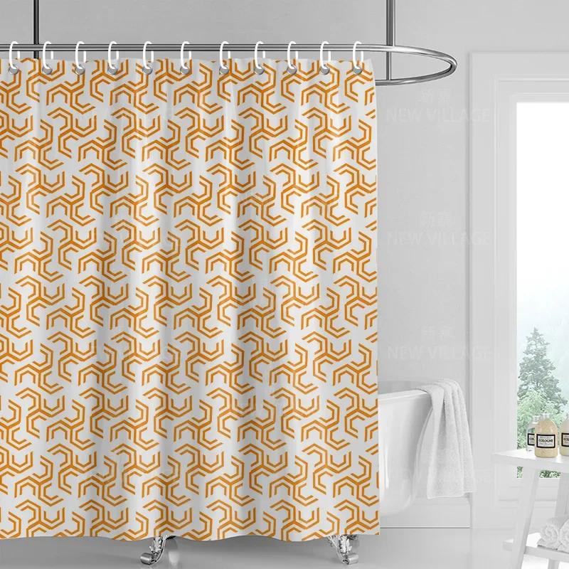 Dekoracja domu zasłony prysznicowe łazienka wodoodporna zasłona materiał Pokój dzienny Nowoczesny Nordycki Nowoczesny prosty wzór geometryczny