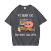 My Brain Has Too Unisexy Tabs Open Women Cotton Aesthetic Teenagers Short Sleeve TShirt Daily Crewneck Casual Loose Tee Streetwear