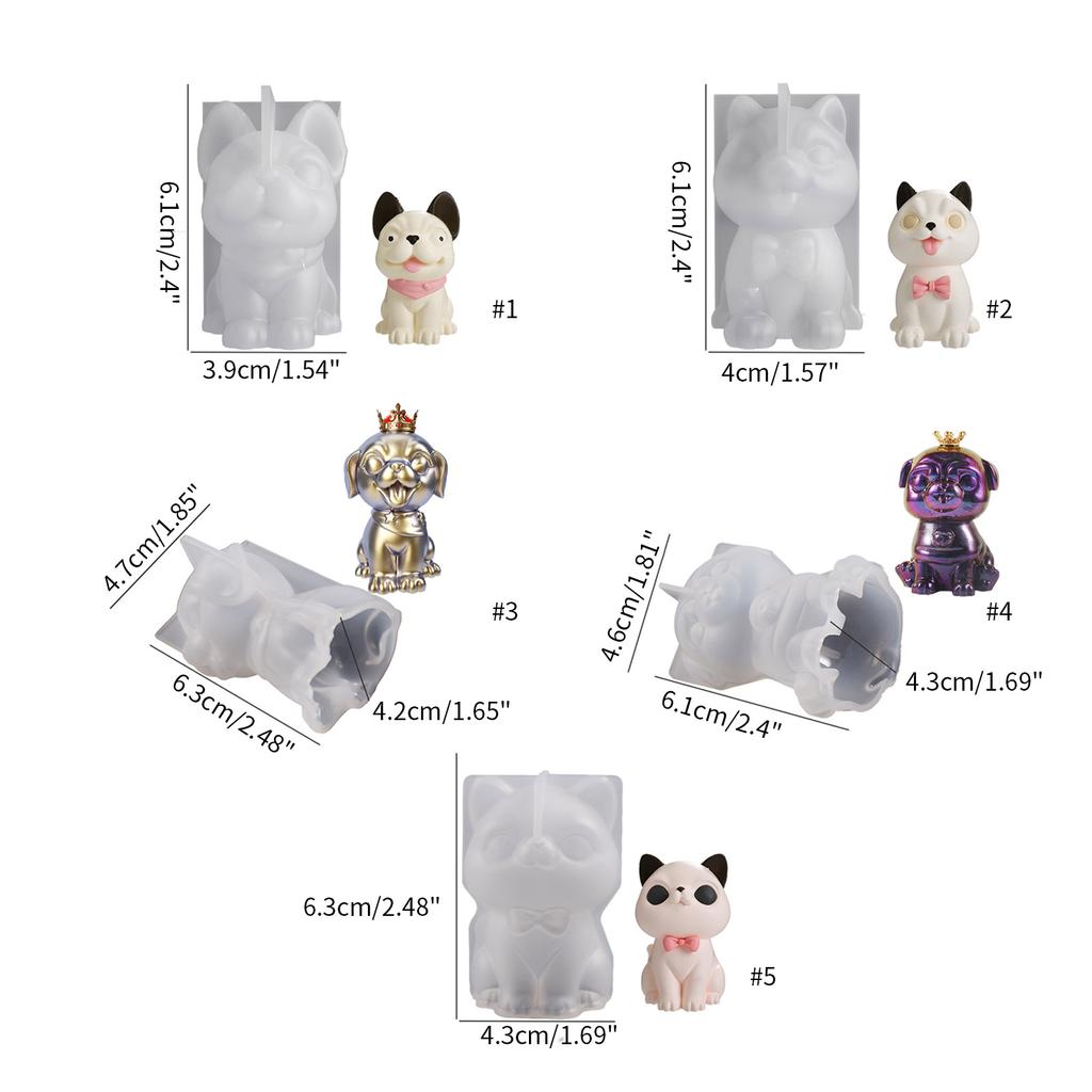 Silicone Mold Cat Dog Aromatherapys Candle Resin Molds Gypsum Ornaments Keychain Mold Home Dcoration Durable Tool DIY