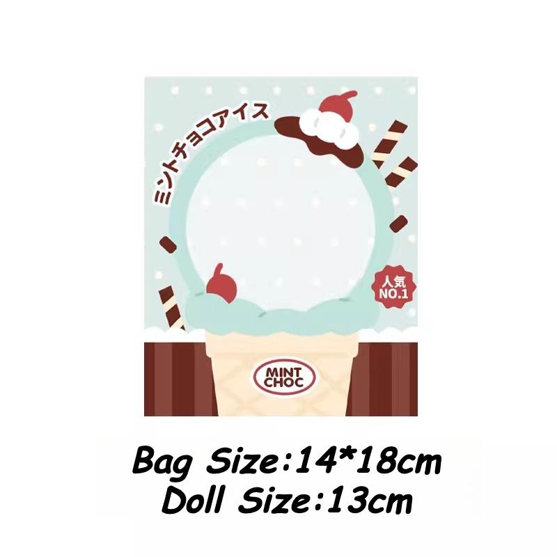 Kawaii Toast Doll Bags for Girls Toys Storage Pink Strawberry Cake Bag 13cm Doll Storage Bags Japan Style New Arrival Wholesales