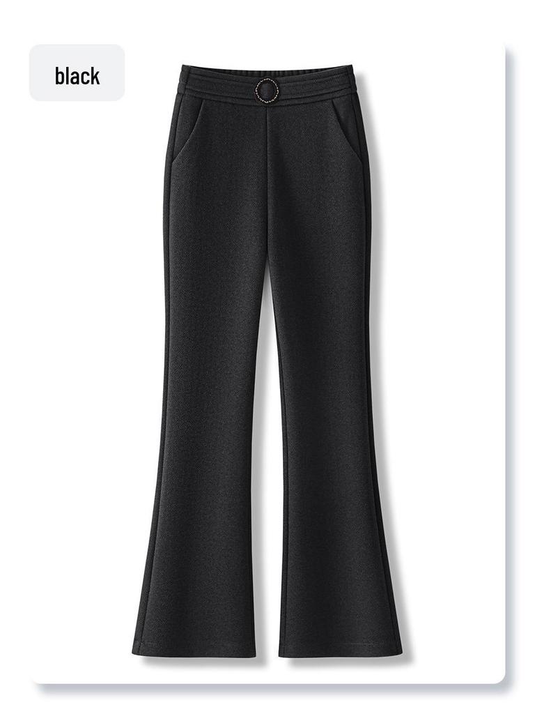 Apricot Women's High-Waisted Wool Flare Pants - 2024 Autumn/Winter Collection
