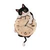 Tail Swing Wall Mounted Clock Cute Cat Hanging Clock Modern Style Cat Wall Clock  Bedroom